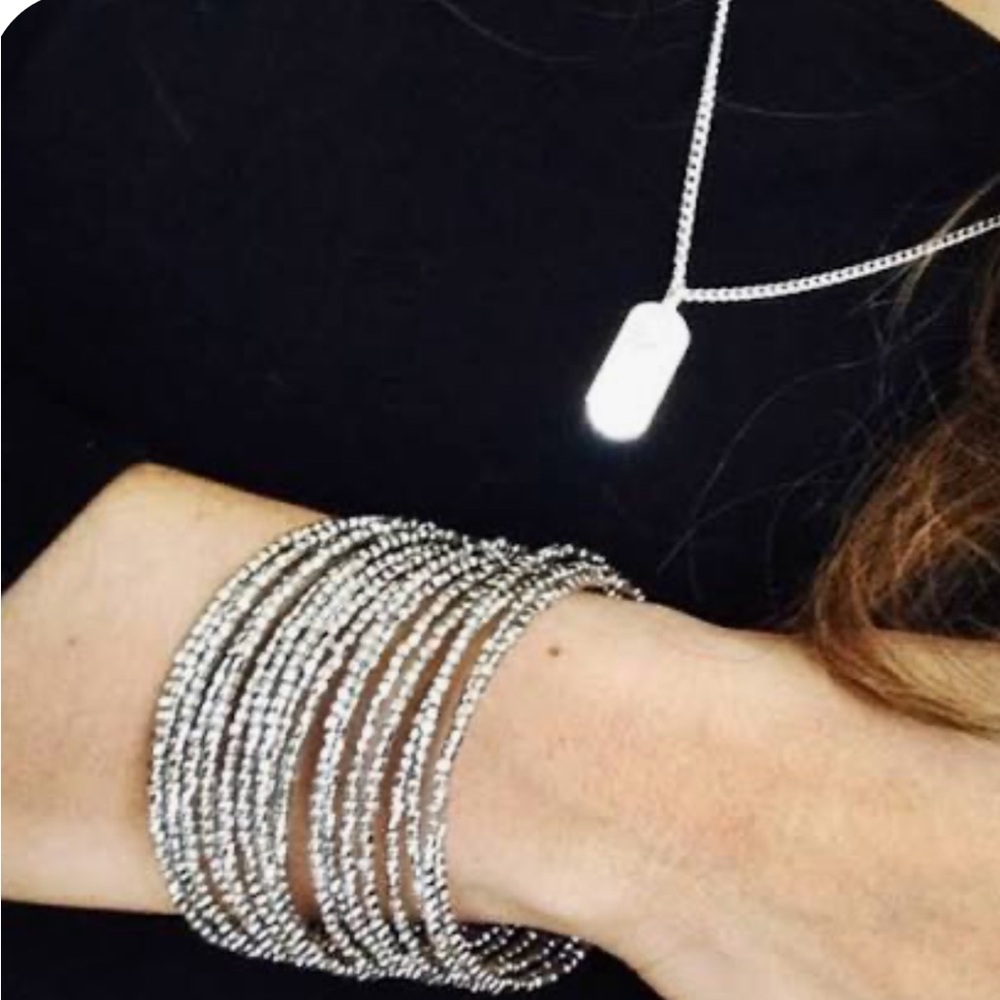 Stella & Dot Bardot Spiral Silver Bracelet